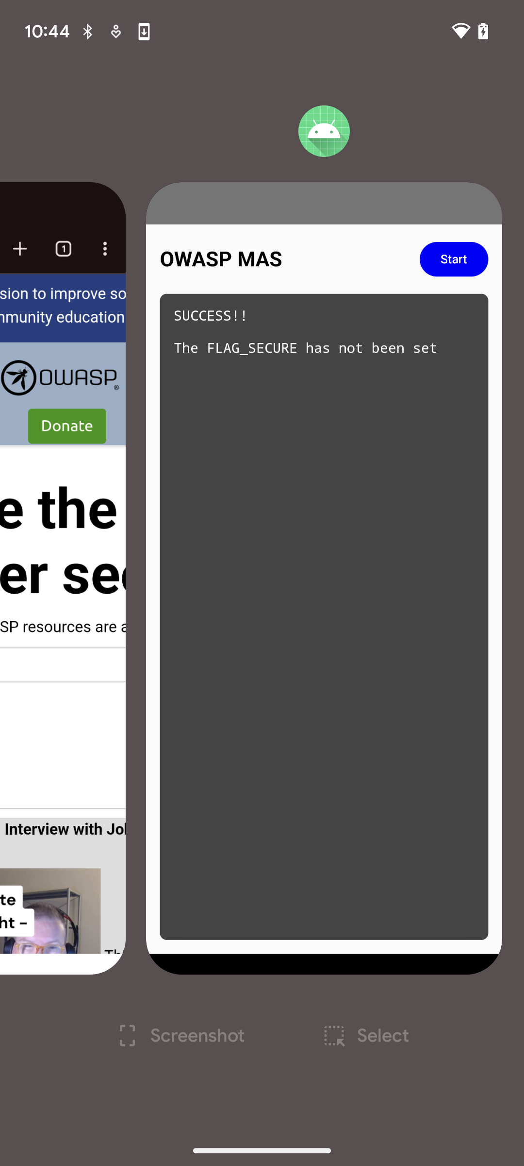 Task switcher without FLAG_SECURE